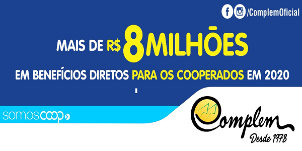 Mais de 8 milhões em benefícios para os cooperados são alcançados pela Complem