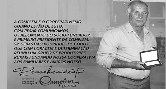 Morre Sebastião Rodrigues de Godoy primeiro presidente da COMPLEM