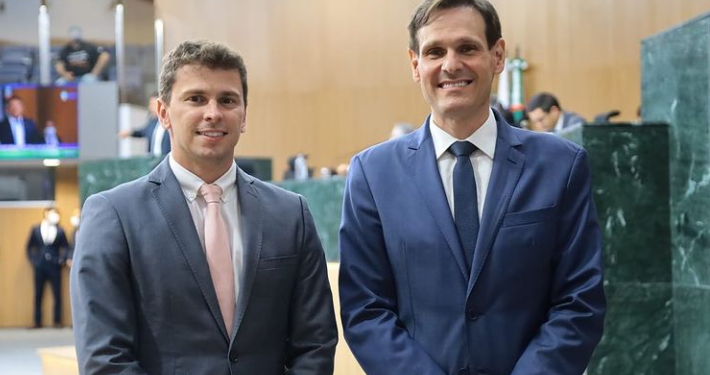 Maycllyn Carreiro prestigia apresentação da nova sede da Alego ao lado de Lissauer Vieira