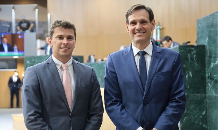 Maycllyn Carreiro prestigia apresentação da nova sede da Alego ao lado de Lissauer Vieira