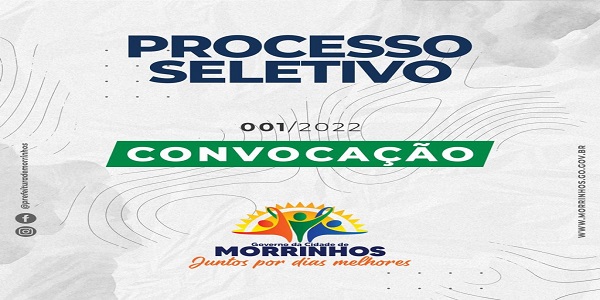 PREFEITURA DE MORRINHOS FAZ 30 CONVOCAÇÕES PARA A SECRETARIA DE OBRAS