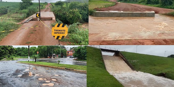 Chuva forte intensa provoca transtornos em Morrinhos. Veja Vídeo