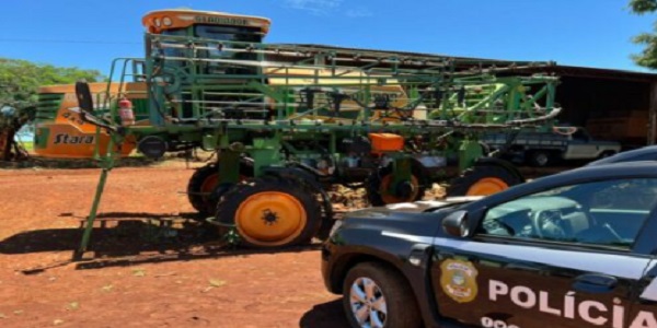Polícia Civil recupera pulverizador agrícola de R$ 400 mil que foi furtado em Morrinhos