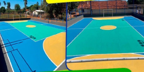 Após anos de espera Comunidade Vertente Rica celebra a inauguração da revitalização quadra poliesportiva