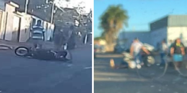 Quedas de motocicletas mobilizam o Corpo de Bombeiros em Morrinhos no final da tarde desta sexta-feira