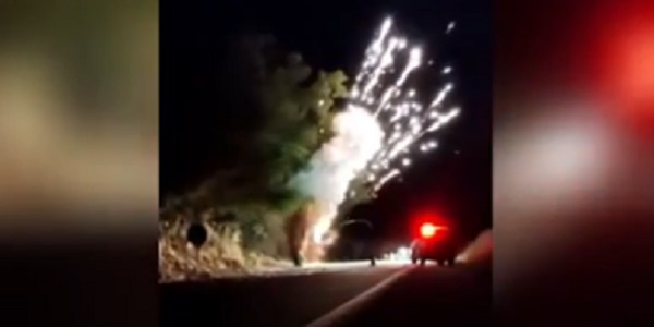 Vídeo mostra explosão de artefatos encontrados com suspeitos de planejar roubo a bancos de Morrinhos e região.