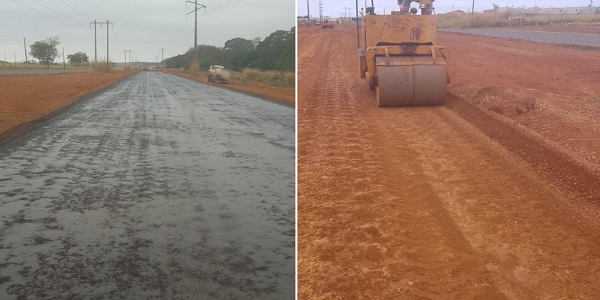 Obra de pavimentação asfáltica da segunda pista do Anel Viário de Morrinhos avança rapidamente