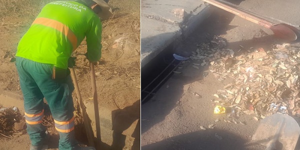 Secretaria de Obras realiza desobstrução de bocas de lobo nos setores Santa Fé e Cristina Park