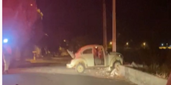 Idoso morre após colidir veículo contra muro no Setor Cristo. VÍDEO!