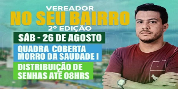 Serviços Gratuitos:Vereador Leandro Ventura Realiza 2ª Edição do Projeto “Vereador no Seu Bairro”.