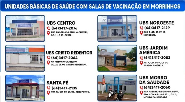 Dia D de Vacinação contra Influenza em Morrinhos: Seis Unidades de Saúde Abertas neste Sábado. Confira!