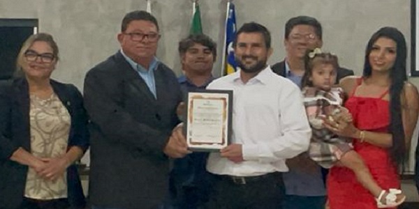 Empresário Marcelo Venturini, dono da Megaton, recebe título de cidadão morrinhense